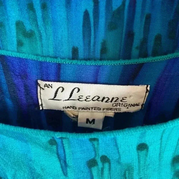 L Leeanne Vintage Hand Painted Fibers Skirt Set Size Medium - Picture 5 of 12